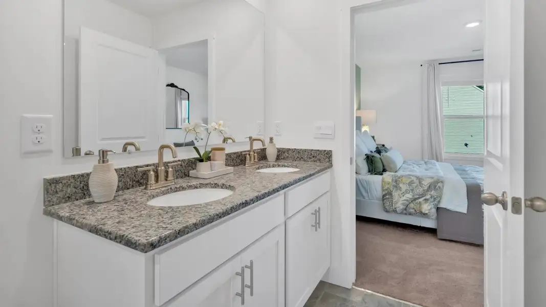 Representative furnished interior of a home built from the Mitchell Townhome by D.R. Horton in Oak Vista, Knoxville (Image 13).