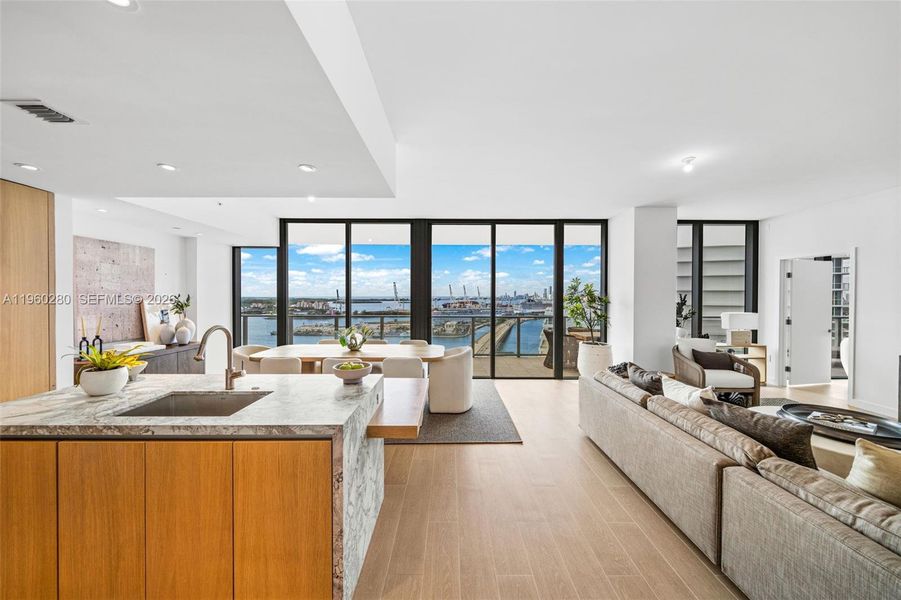 Furnished interior view inside a new home in , Miami Beach (Image 4).