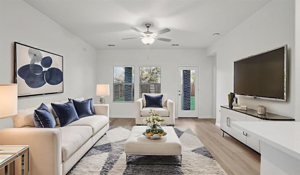 Furnished interior view inside a new home in Eastridge - Spring Series, McKinney (Image 14). Furnished interior view inside a new home in Eastridge - Spring Series, McKinney (Image 14).