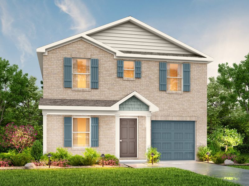 Representative exterior photo of a completed home built from the Shenandoah by National HomeCorp in Forest Ridge, Edgefield, SC (Image 14).