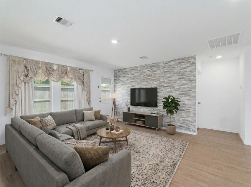Virtually staged – Living room