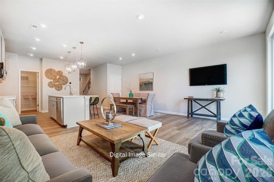 Furnished interior view inside a new home in Bailey Run, Charlotte (Image 4).
