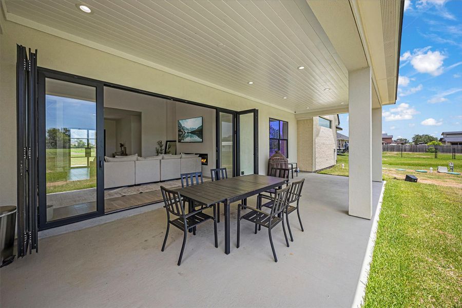 Exterior details and patio area of a home in , Baytown (Image 3).