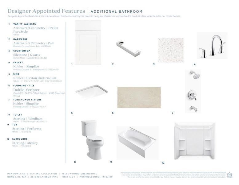 Sample of building materials used in homes in Meadowlark, Murfreesboro (Image 12). Sample of building materials used in homes in Meadowlark, Murfreesboro (Image 12).