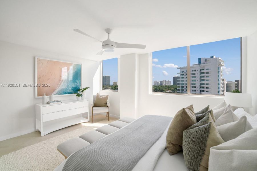 Furnished interior view inside a new home in , Bay Harbor Islands (Image 7). Furnished interior view inside a new home in , Bay Harbor Islands (Image 7).