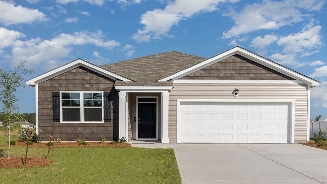 Representative exterior photo of a completed home built from the ARIA by D.R. Horton in Meadow Walk, Loris, SC (Image 2).