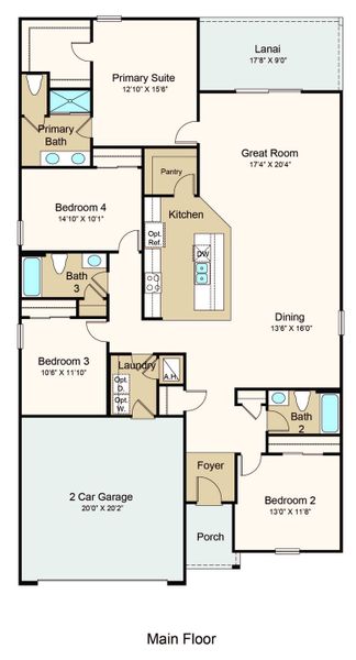 2D floor plan layout of this home in Coopers Meadow, Jacksonville, FL (Image 2). 2D floor plan layout of this home in Coopers Meadow, Jacksonville, FL (Image 2).
