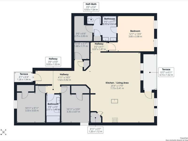 2D floor plan layout of this home in Bricewood, San Antonio, TX (Image 5).