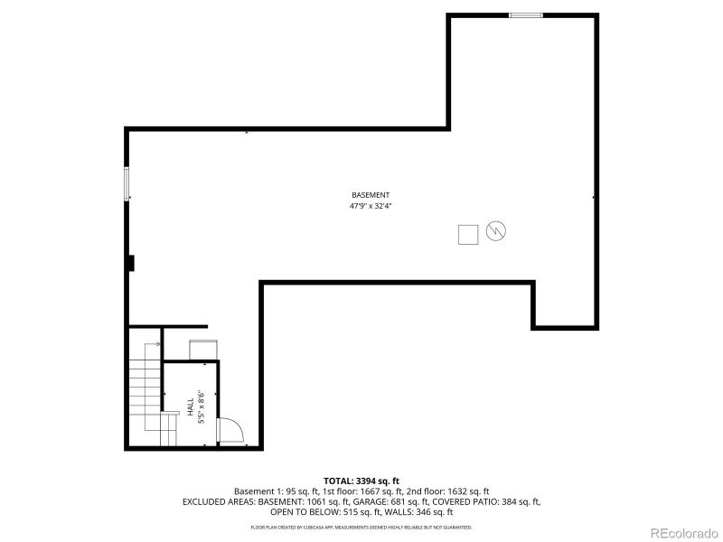 Floor-plan Unfinished Basement