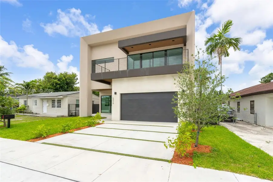 Front exterior of a new home in , Miami, FL, highlighting curb appeal (Image 2). Front exterior of a new home in , Miami, FL, highlighting curb appeal (Image 2).