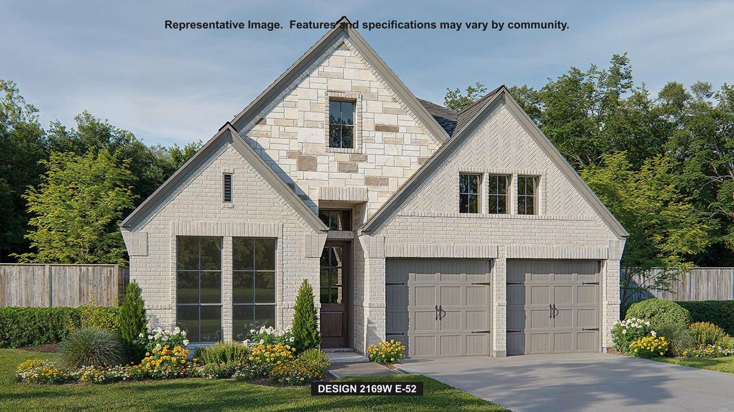 Front exterior of a new home in Bridgeland, Cypress, TX, highlighting curb appeal (Image 1). Front exterior of a new home in Bridgeland, Cypress, TX, highlighting curb appeal (Image 1).