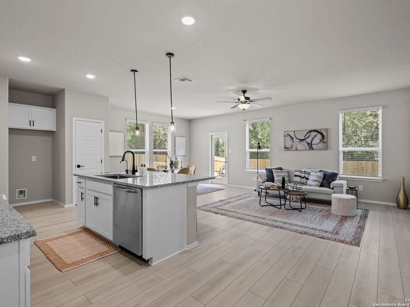 Furnished interior view inside a new home in Cedar Heights, San Antonio (Image 12). Furnished interior view inside a new home in Cedar Heights, San Antonio (Image 12).