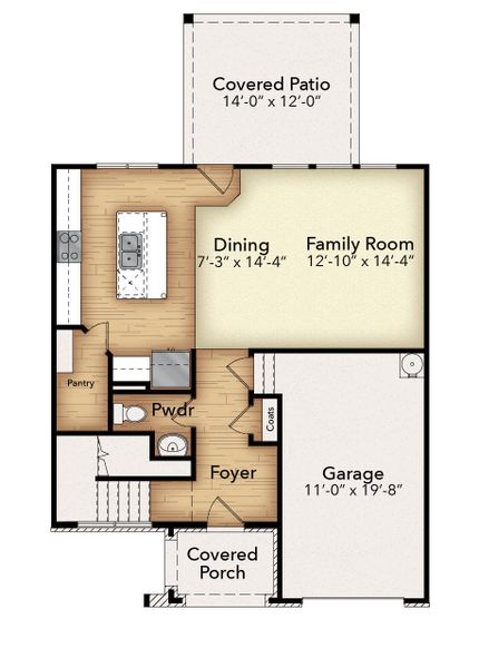 1st Floor with Covered Porch Option