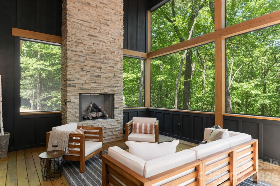 Everyone's favorite room - the screened-in porch!