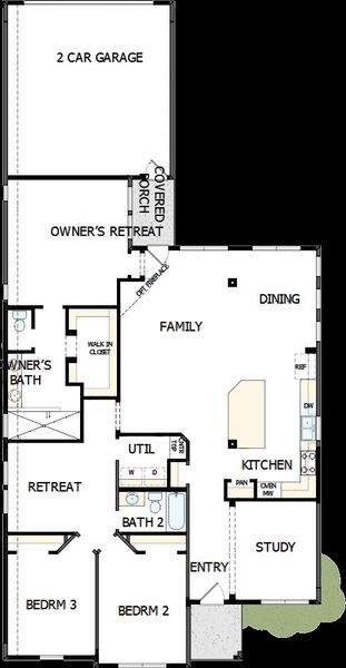 2D floor plan layout of this home in Talia – Garden Series, Mesquite, TX (Image 5).