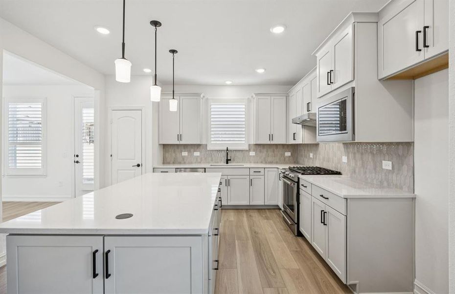 Abundant cabinet space.