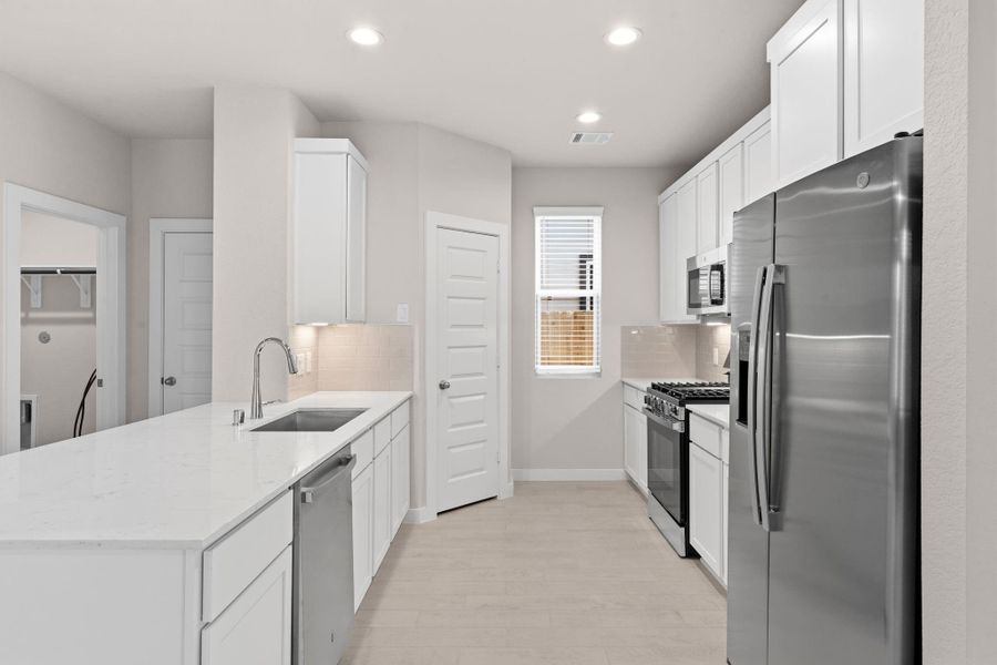 Furnished interior view inside a new home in Cypresswood Landing, Humble (Image 5).