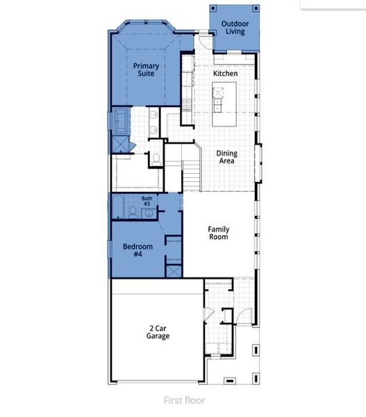 2D floor plan layout of this home in Bel Air Village: 40ft. lots, Sherman, TX (Image 5).