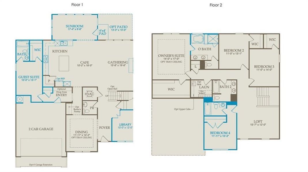 2D floor plan layout of this home in Ashworth Estates, Powder Springs, GA (Image 3).
