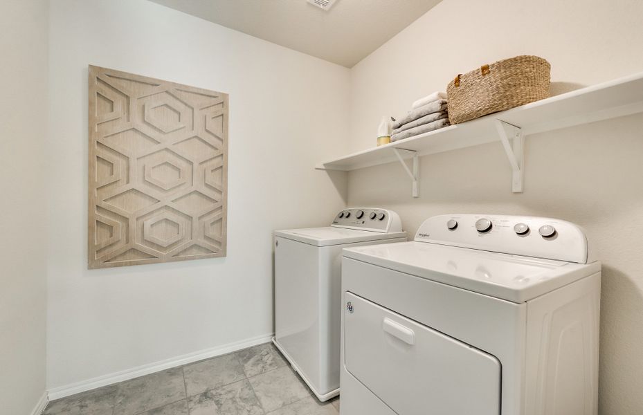 Spacious laundry room