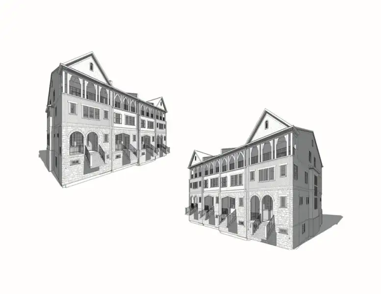 Exterior rendering of this home design in , Sandy Springs, GA (Image 4).