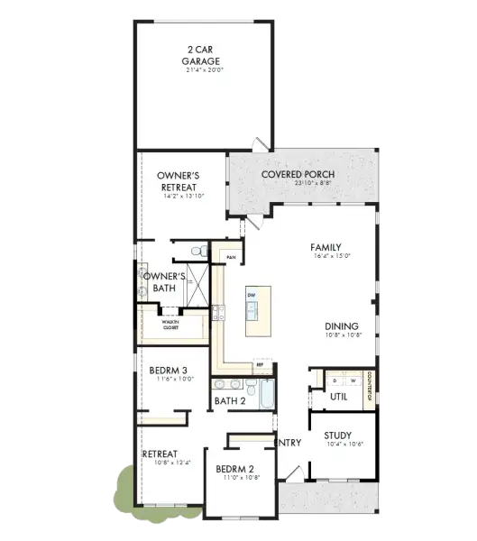 2D floor plan layout of this home in Edgewater Classic Series, Fate, TX (Image 2). 2D floor plan layout of this home in Edgewater Classic Series, Fate, TX (Image 2).