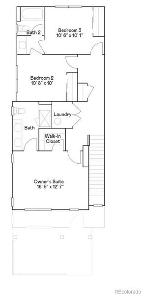 2D floor plan layout of this home in Parterre: The Parkside Collection, Thornton, CO (Image 2). 2D floor plan layout of this home in Parterre: The Parkside Collection, Thornton, CO (Image 2).