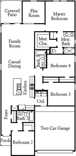 2D floor plan layout for the Ellis by Coventry Homes in Arabella on the Prairie 45', Richmond, TX (Image 3). 2D floor plan layout for the Ellis by Coventry Homes in Arabella on the Prairie 45', Richmond, TX (Image 3).