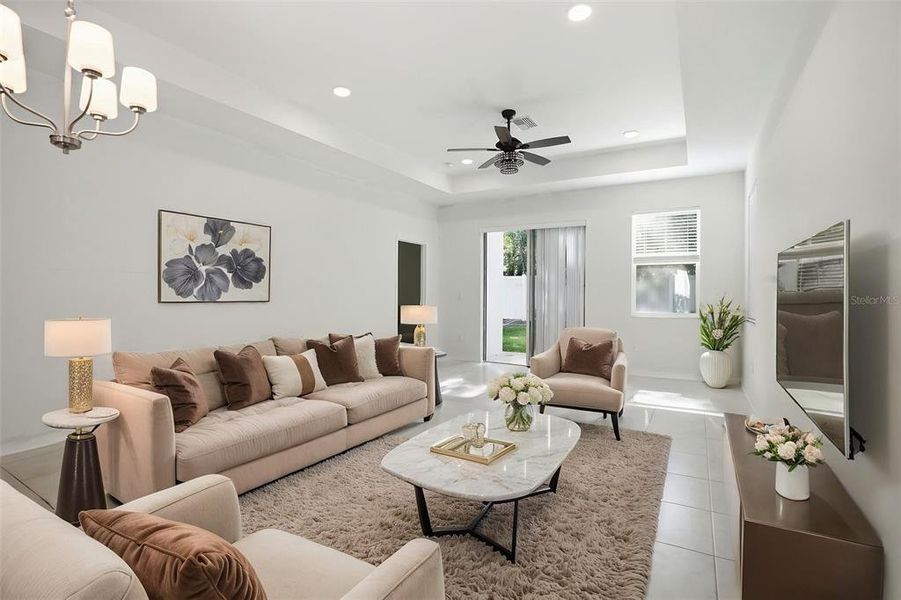 Furnished interior view inside a new home in Hilltop Point, Dade City (Image 13). Furnished interior view inside a new home in Hilltop Point, Dade City (Image 13).