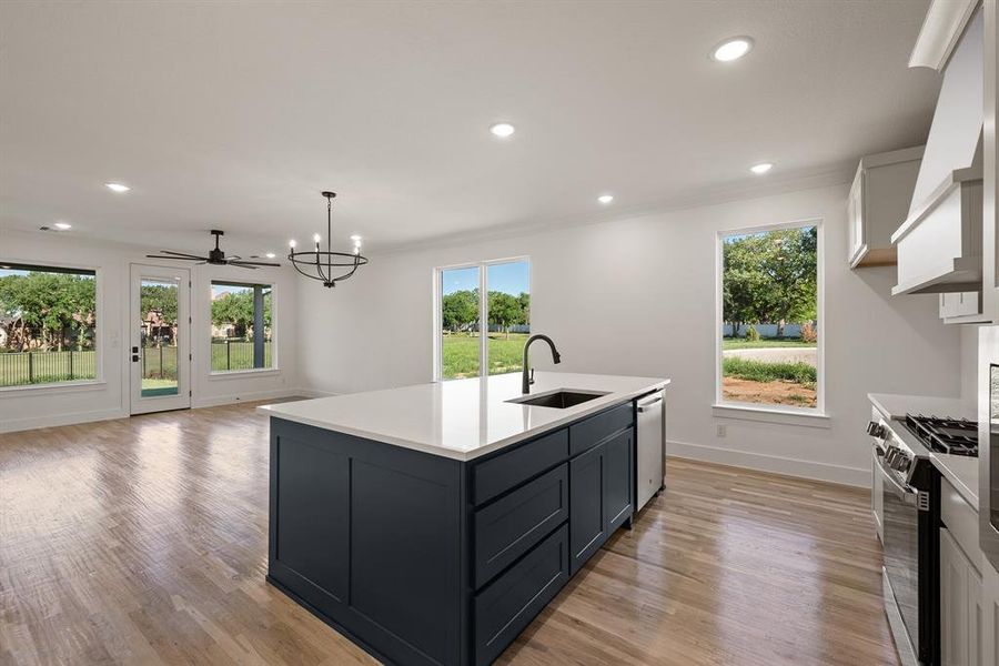 Furnished interior view inside a new home in The Resort on Eagle Mt. Lake, Fort Worth (Image 8). Furnished interior view inside a new home in The Resort on Eagle Mt. Lake, Fort Worth (Image 8).