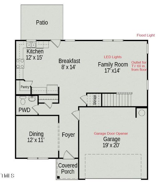 First Floor Layout Lot 21