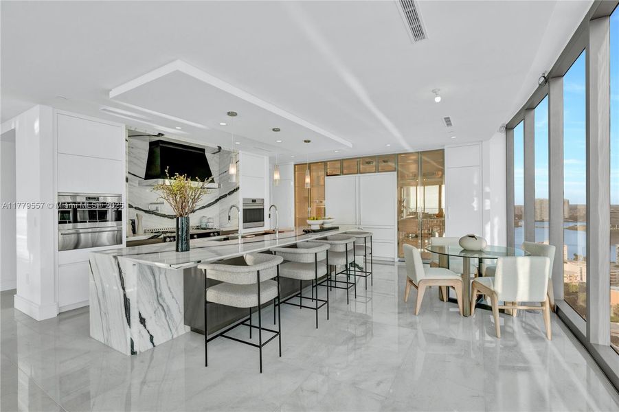 Furnished interior view inside a new home in The Estates at Acqualina, Sunny Isles Beach (Image 16). Furnished interior view inside a new home in The Estates at Acqualina, Sunny Isles Beach (Image 16).