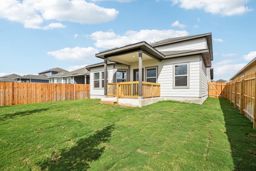 Back exterior of the Reynolds floorplan at a Meritage Homes community.