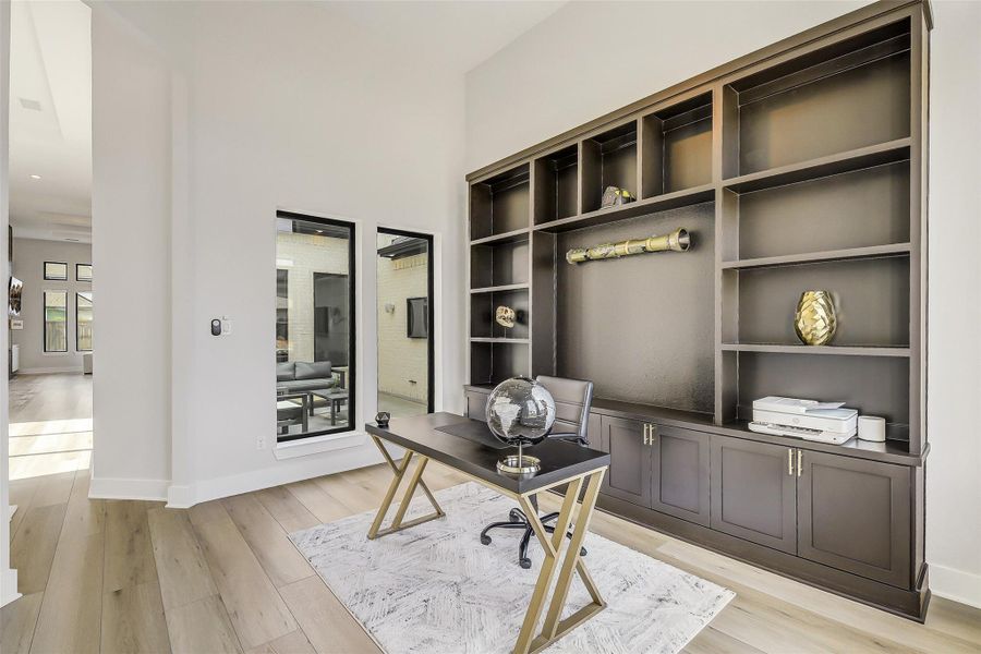 Furnished interior view inside a new home in Bridgeland 45', 50', 70', Cypress (Image 28). Furnished interior view inside a new home in Bridgeland 45', 50', 70', Cypress (Image 28).