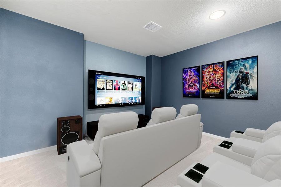 Virtual Staging Of the Theater Room