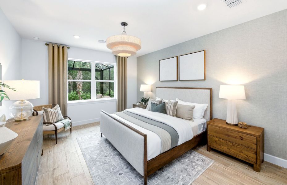 Representative furnished interior of a home built from the Palmary by DiVosta in BeachWalk by Manasota Key, Englewood (Image 16).