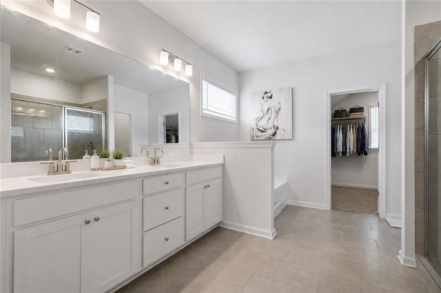 Furnished interior view inside a new home in Carmichael Farms, Canton (Image 19). Furnished interior view inside a new home in Carmichael Farms, Canton (Image 19).