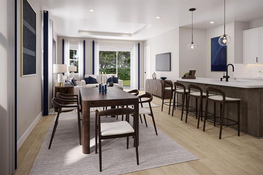 Representative furnished interior of a home built from the Silverleaf by Ryan Homes in Grande Dunes North Village, Longs (Image 5).