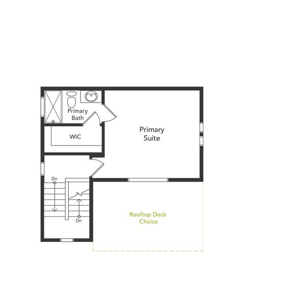 2D floor plan layout of this home in Thompson River Ranch, Johnstown, CO (Image 4).