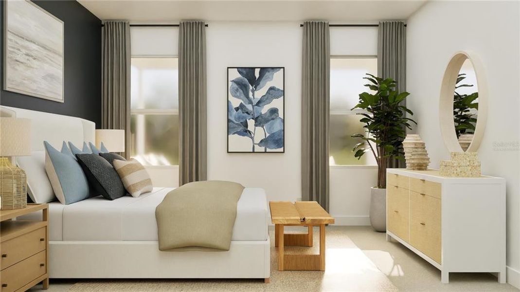 Furnished interior view inside a new home in , Clermont (Image 14). Furnished interior view inside a new home in , Clermont (Image 14).