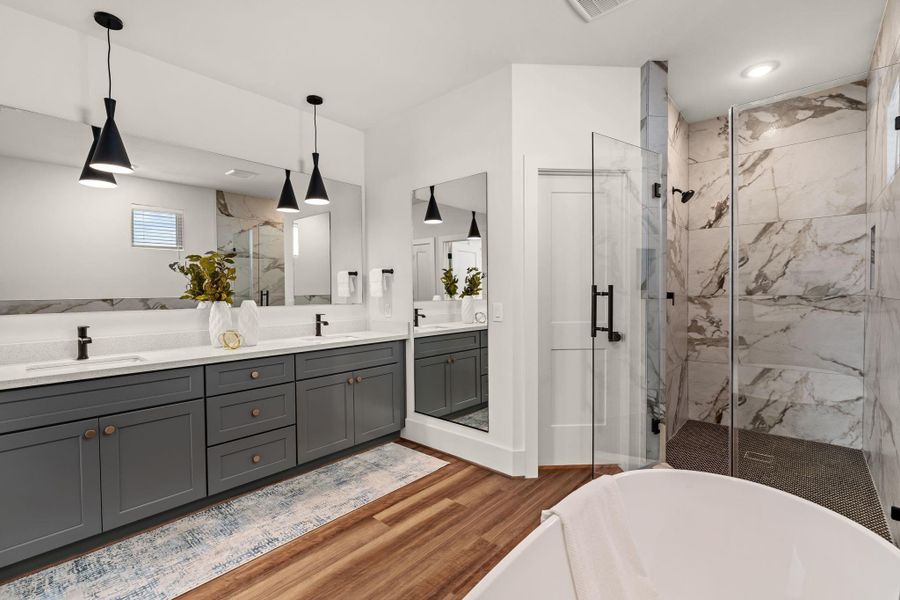 Furnished interior view inside a new home in Rachel Landing, Houston (Image 23).