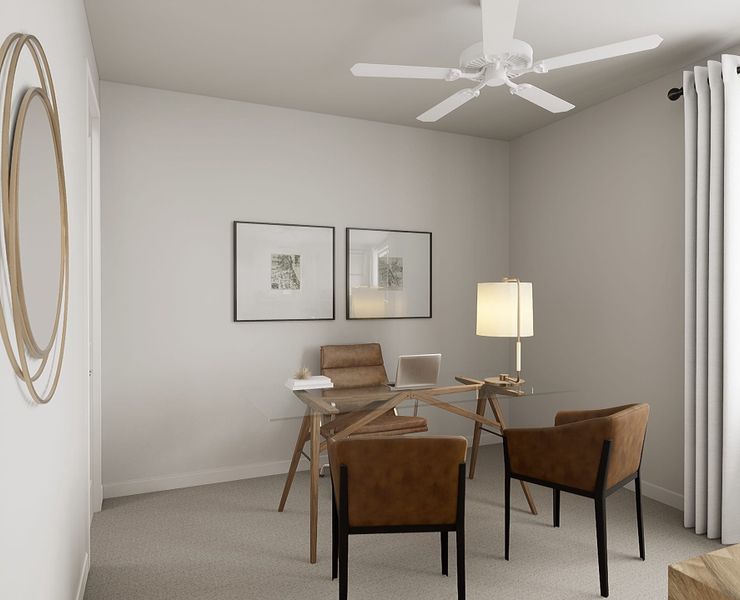 Representative furnished interior of a home built from the Laurel Plan 4002 by Tri Pointe Homes in Waterston Central, Gilbert (Image 17).