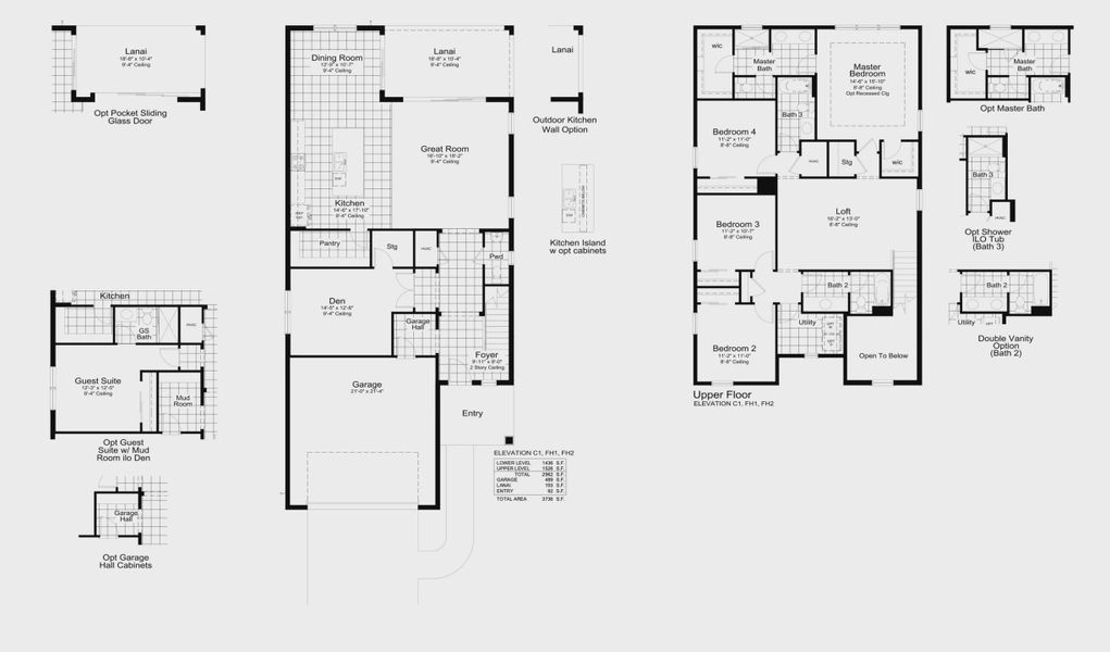 2D floor plan layout for the Vision 2 by Neal Communities in Windward, Sarasota, FL (Image 3).