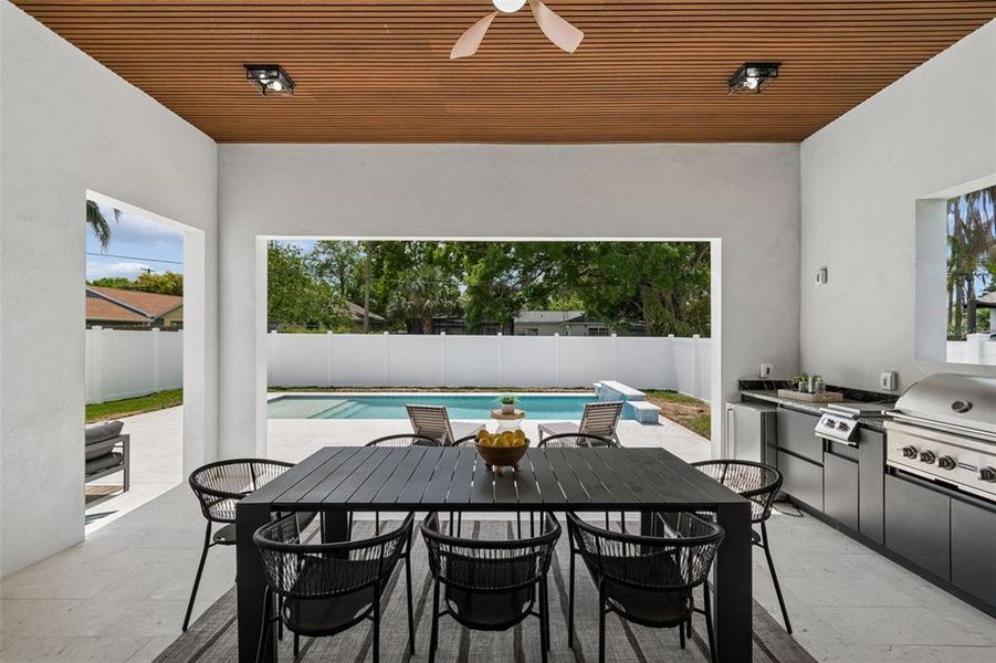 Exterior details and patio area of a home in , Tampa (Image 29).