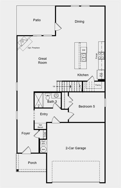 2D floor plan layout of this home in Heritage River, Euharlee, GA (Image 4).