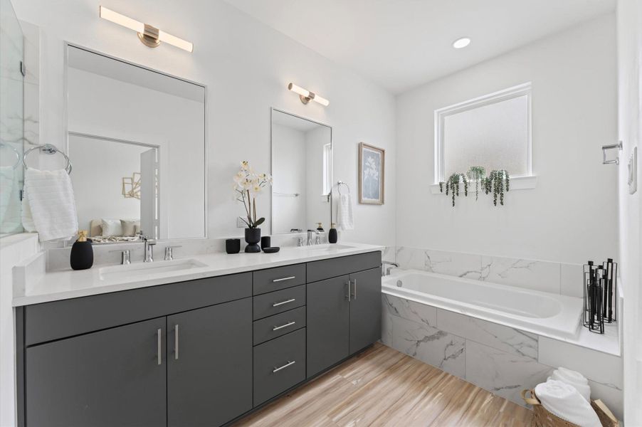 Furnished interior view inside a new home in , Houston (Image 27). Furnished interior view inside a new home in , Houston (Image 27).