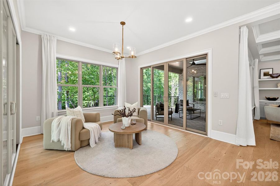 Furnished interior view inside a new home in , Mint Hill (Image 32).