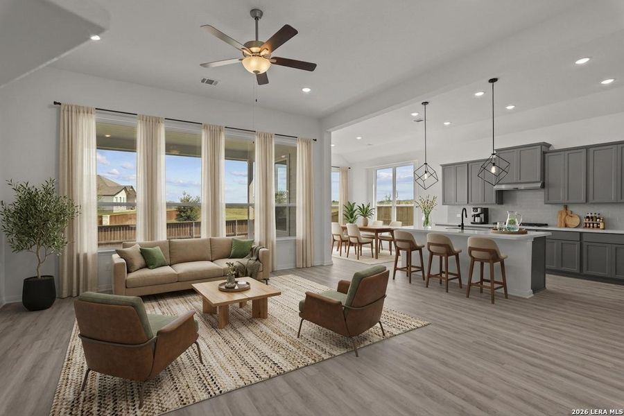 Furnished interior view inside a new home in Homestead, Schertz (Image 7).