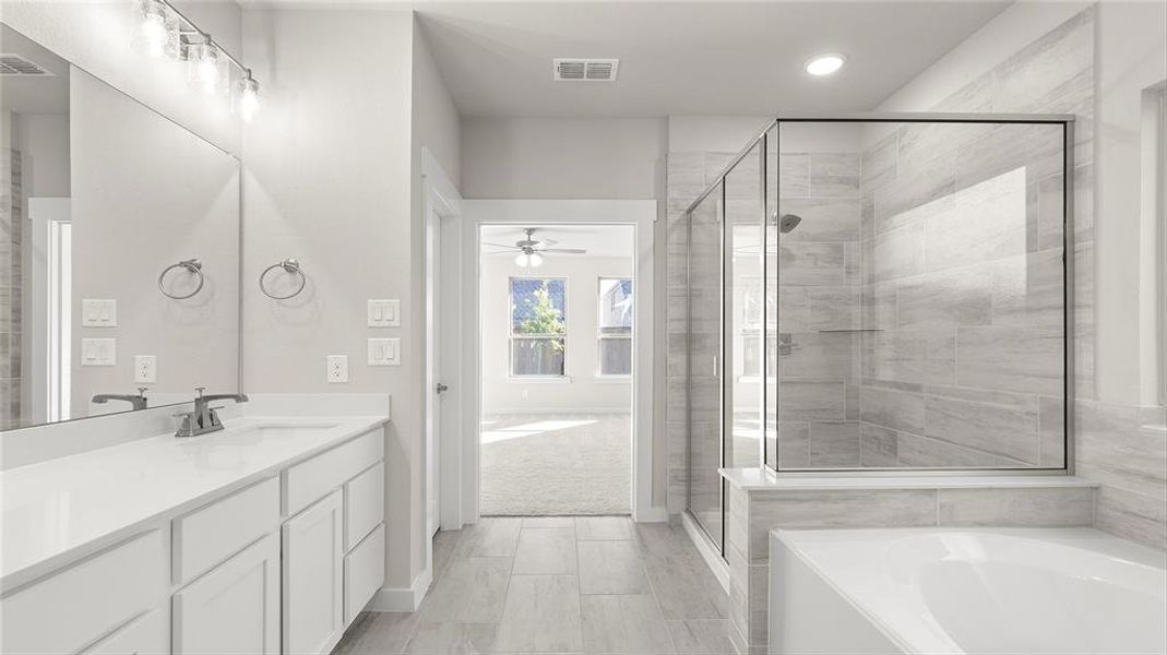 Furnished interior view inside a new home in Providence Commons Sales Phase 1, Aubrey (Image 9). Furnished interior view inside a new home in Providence Commons Sales Phase 1, Aubrey (Image 9).