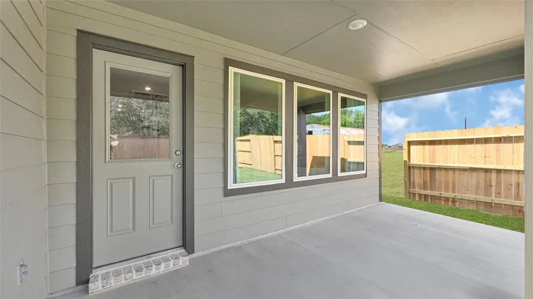 Exterior details and patio area of a home in August Trails, Needville (Image 25). Exterior details and patio area of a home in August Trails, Needville (Image 25).